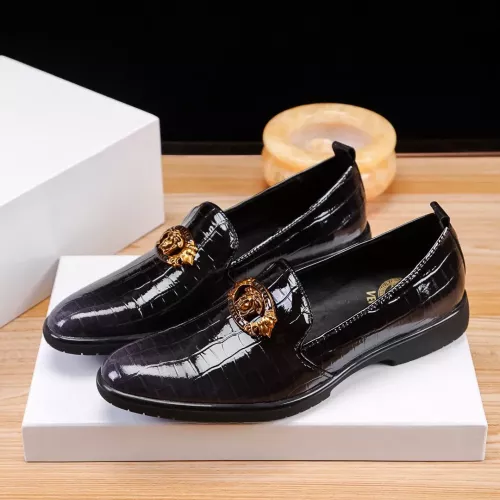 Replica Versace Leather Shoes For Men #1331253 $85.00 USD for Wholesale