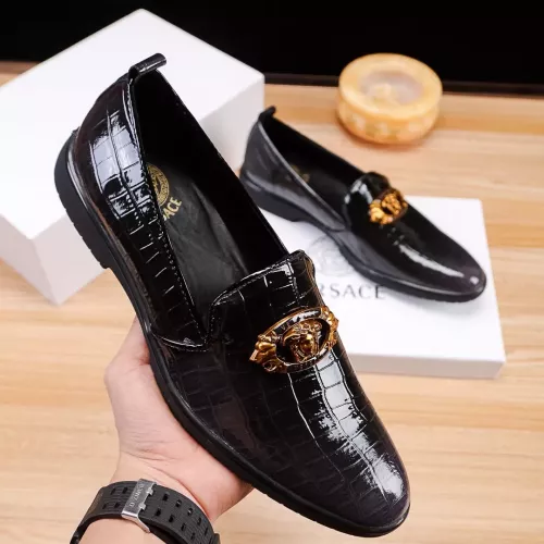 Replica Versace Leather Shoes For Men #1331253 $85.00 USD for Wholesale