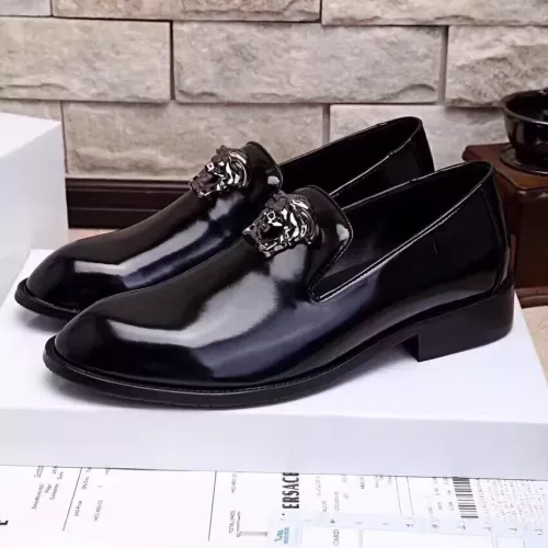 Replica Versace Leather Shoes For Men #1331266 $85.00 USD for Wholesale
