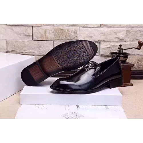 Replica Versace Leather Shoes For Men #1331266 $85.00 USD for Wholesale