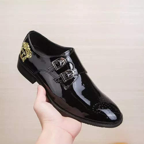 Replica Versace Leather Shoes For Men #1331282 $85.00 USD for Wholesale