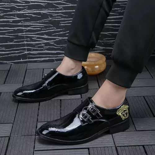 Replica Versace Leather Shoes For Men #1331282 $85.00 USD for Wholesale