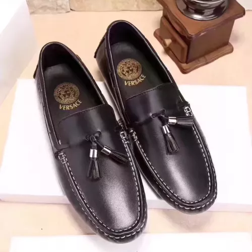 Replica Versace Leather Shoes For Men #1331287 $76.00 USD for Wholesale