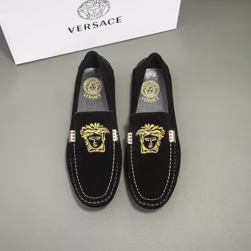 Replica Versace Leather Shoes For Men #1331292 $76.00 USD for Wholesale