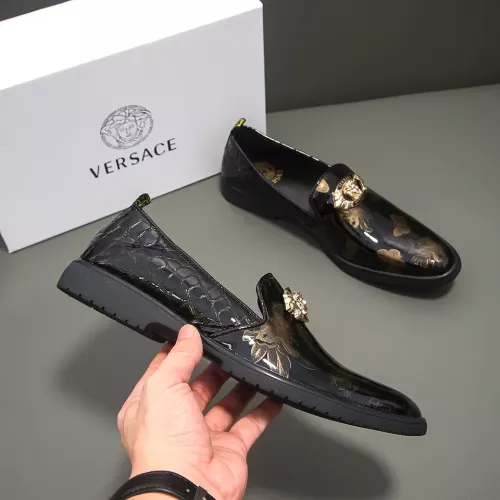 Replica Versace Leather Shoes For Men #1331300 $85.00 USD for Wholesale