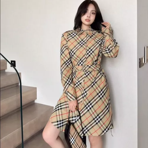 Replica Burberry Dresses Long Sleeved For Women #1335830 $85.00 USD for Wholesale