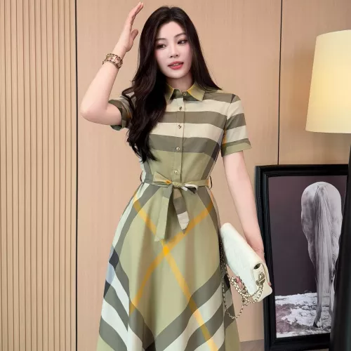 Replica Burberry Dresses Short Sleeved For Women #1335838 $85.00 USD for Wholesale