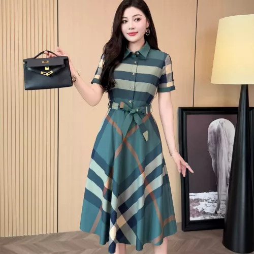 Replica Burberry Dresses Short Sleeved For Women #1335840 $85.00 USD for Wholesale