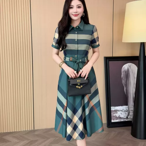 Replica Burberry Dresses Short Sleeved For Women #1335840 $85.00 USD for Wholesale