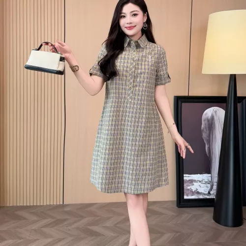 Replica Burberry Dresses Short Sleeved For Women #1335842 $85.00 USD for Wholesale