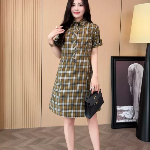 Replica Burberry Dresses Short Sleeved For Women #1335843 $85.00 USD for Wholesale