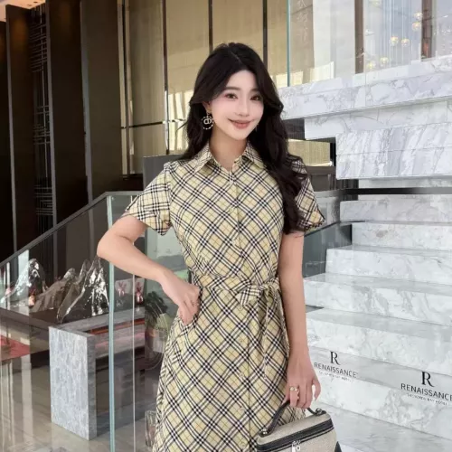 Replica Burberry Dresses Short Sleeved For Women #1335845 $85.00 USD for Wholesale
