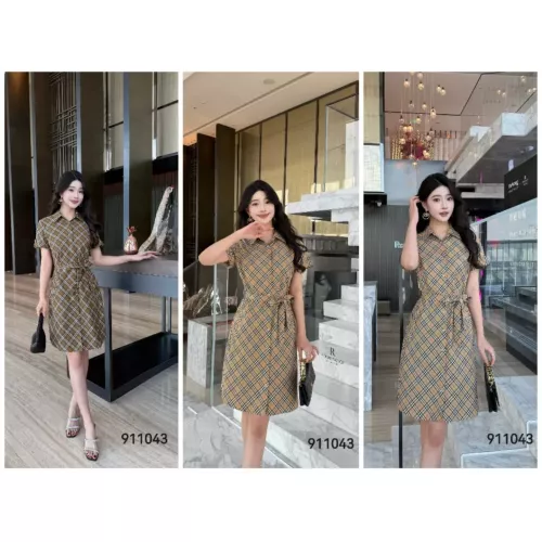 Replica Burberry Dresses Short Sleeved For Women #1335845 $85.00 USD for Wholesale