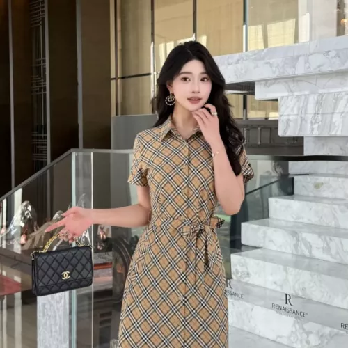 Replica Burberry Dresses Short Sleeved For Women #1335846 $85.00 USD for Wholesale