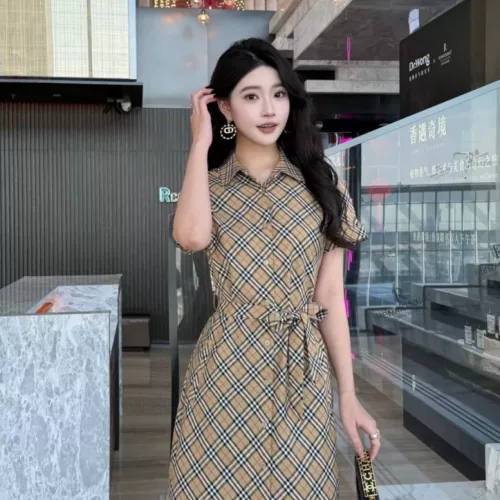 Replica Burberry Dresses Short Sleeved For Women #1335846 $85.00 USD for Wholesale