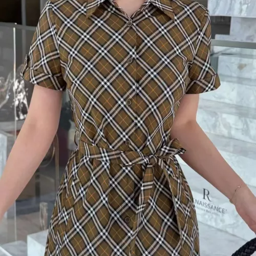 Replica Burberry Dresses Short Sleeved For Women #1335852 $85.00 USD for Wholesale