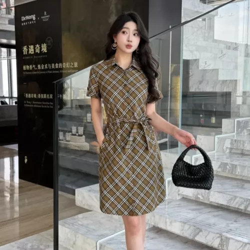 Replica Burberry Dresses Short Sleeved For Women #1335852 $85.00 USD for Wholesale