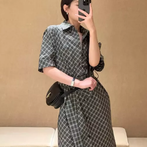 Replica Burberry Dresses Short Sleeved For Women #1335865 $85.00 USD for Wholesale