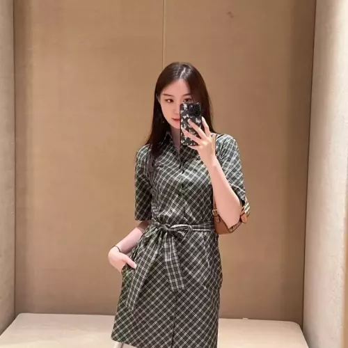 Replica Burberry Dresses Short Sleeved For Women #1335865 $85.00 USD for Wholesale