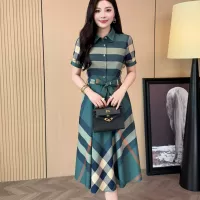 $85.00 USD Burberry Dresses Short Sleeved For Women #1335840