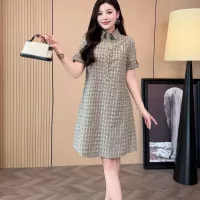 $85.00 USD Burberry Dresses Short Sleeved For Women #1335842