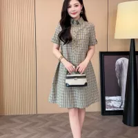 $85.00 USD Burberry Dresses Short Sleeved For Women #1335842