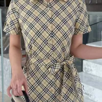 $85.00 USD Burberry Dresses Short Sleeved For Women #1335845