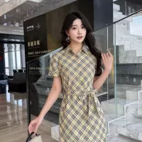 $85.00 USD Burberry Dresses Short Sleeved For Women #1335845
