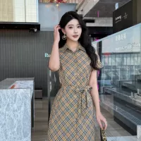 $85.00 USD Burberry Dresses Short Sleeved For Women #1335846