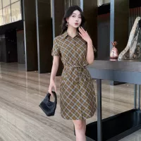 $85.00 USD Burberry Dresses Short Sleeved For Women #1335852