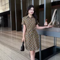 $85.00 USD Burberry Dresses Short Sleeved For Women #1335852