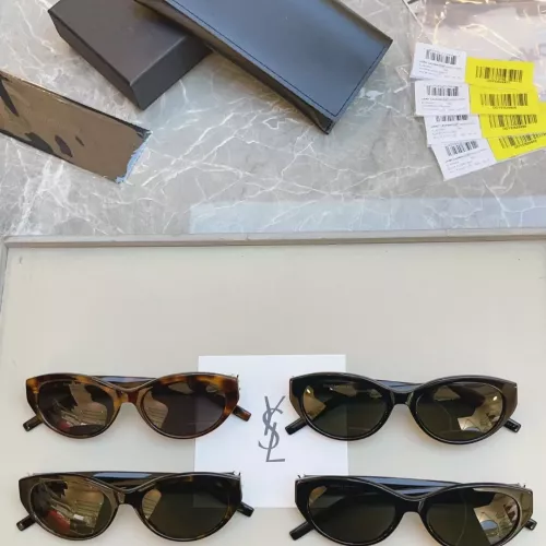 Replica Yves Saint Laurent YSL AAA Quality Sunglasses In Silver #1352812 $56.00 USD for Wholesale