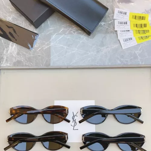 Replica Yves Saint Laurent YSL AAA Quality Sunglasses In Silver #1352812 $56.00 USD for Wholesale
