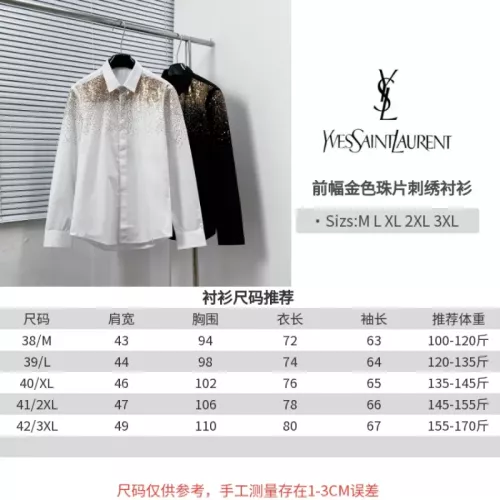 Replica Yves Saint Laurent YSL Shirts Long Sleeved For Men #1354515 $76.00 USD for Wholesale