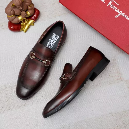 Salvatore Ferragamo Leather Shoes For Men #1355583, $88.00 USD, [ITEM#1355583], Salvatore Ferragamo Leather Shoes