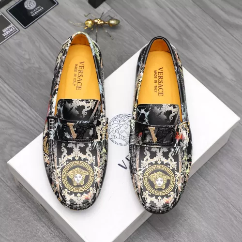 Replica Versace Leather Shoes For Men #1356063 $76.00 USD for Wholesale