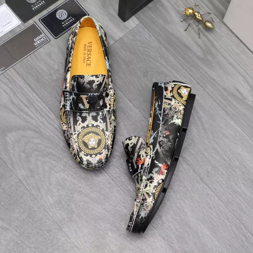 Replica Versace Leather Shoes For Men #1356063 $76.00 USD for Wholesale