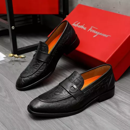 Salvatore Ferragamo Leather Shoes For Men #1356488, $92.00 USD, [ITEM#1356488], Salvatore Ferragamo Leather Shoes