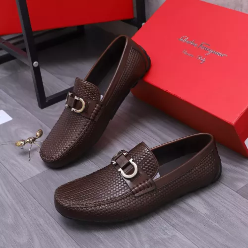 Salvatore Ferragamo Leather Shoes For Men #1356489, $92.00 USD, [ITEM#1356489], Salvatore Ferragamo Leather Shoes