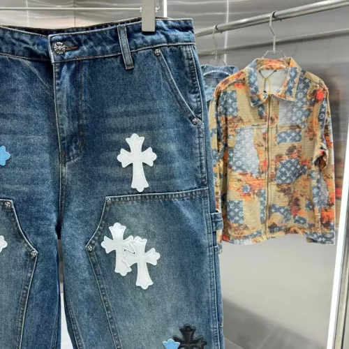 Replica Chrome Hearts Jeans For Unisex #1362736 $56.00 USD for Wholesale