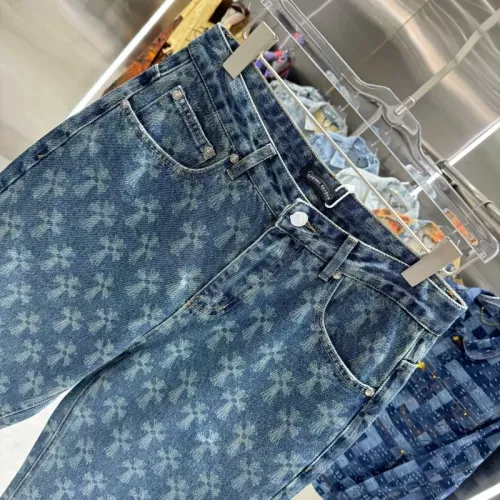 Replica Chrome Hearts Jeans For Unisex #1362743 $68.00 USD for Wholesale