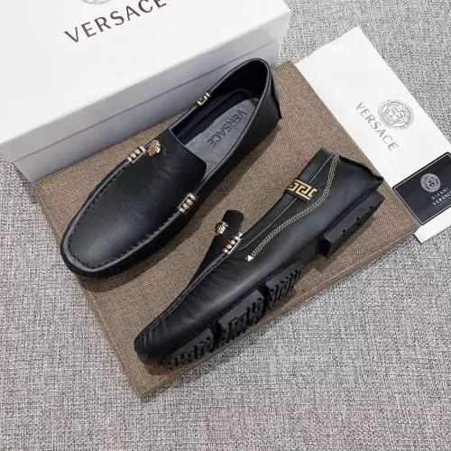 Replica Versace Leather Shoes For Men #1367777 $85.00 USD for Wholesale