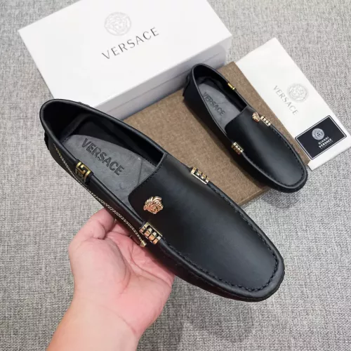 Replica Versace Leather Shoes For Men #1367777 $85.00 USD for Wholesale