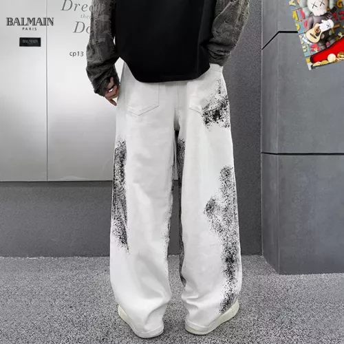 Replica Balmain Jeans For Men #1369619 $48.00 USD for Wholesale