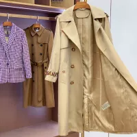 $170.00 USD Burberry Trench Coat Long Sleeved For Women #1371205