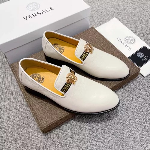 Replica Versace Leather Shoes For Men #1373553 $82.00 USD for Wholesale