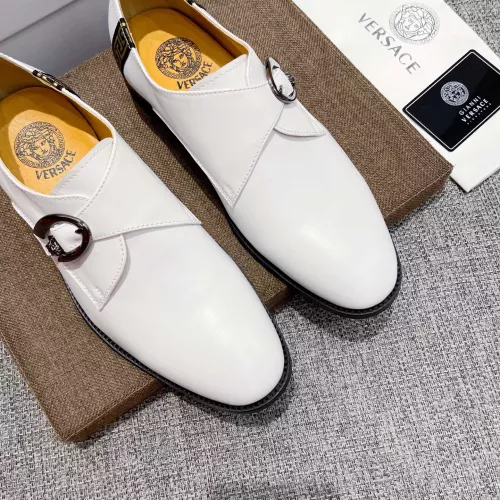 Replica Versace Leather Shoes For Men #1373555 $82.00 USD for Wholesale