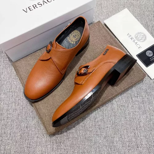 Replica Versace Leather Shoes For Men #1373557 $82.00 USD for Wholesale
