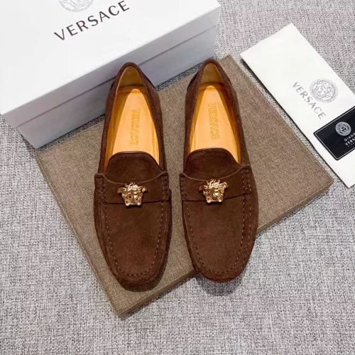Replica Versace Leather Shoes For Men #1373559 $82.00 USD for Wholesale