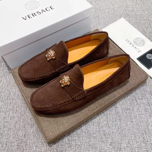 Replica Versace Leather Shoes For Men #1373559 $82.00 USD for Wholesale